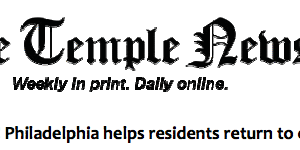 Temple News headline about Philadelphia education initiative.
