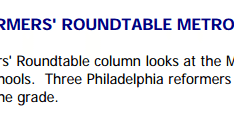 Reformers' Roundtable column on city schools.